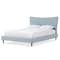 Baxton Studio Hannah Mid-Century Modern Sky Blue Queen Size Platform Bed 125-7007 - alternate 1